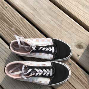 Pink checkered vans